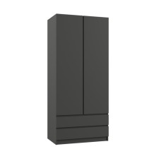 Шкаф двухстворчатый  Мадера с 2 ящиками, 900х500х2100, Графит
