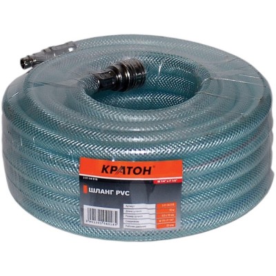 Шланг «Кратон», PVC, 1/4F, 1/4М, 4.4 кг, 10 м