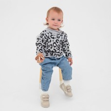 Джемпер вязаный Крошка Я Leo Baby рост 86-92 см, темно-серый