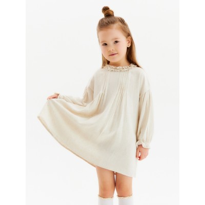 Платье Крошка Я Linen, рост 92-98 см, бежевое