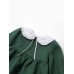 Платье с воротничком Крошка Я Linen, 74-80, зеленый