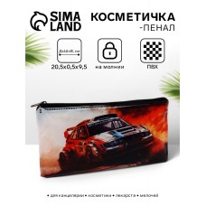 Косметичка-пенал на молнии, цвет коричневый