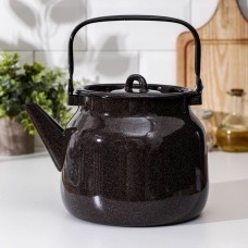 Чайник эмалированный, 3,5 л, без деколи, цвет коричневый