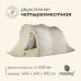 Палатка туристическая, кемпинговая maclay turgoyak cool 4, 4-местная, с тамбуром