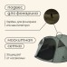 Палатка туристическая, трекинговая maclay KAMCHATKA Cool 3, 3-местная