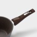 Ковш «Гранит Brown», 1,7 л, съёмная ручка, стеклянная крышка, антипригарное покрытие, цвет коричневый