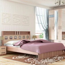 Кровать Коста-Рика, 1400х2000, с основанием,, 2082х1465х1040, Ясень шимо