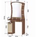 Туалетный столик Коста-Рика, 800х500х1640, Ясень шимо