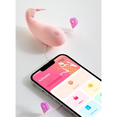 Виброяйцо с клиторальной стимуляцией, G Spot, ЗУ USB, APP управление, Soft силикон, розовый