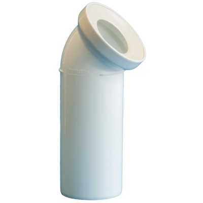 Присоединение к унитазу канализационное110*45гр.С мм ПОЛИТЭК белое (уп.30 шт)