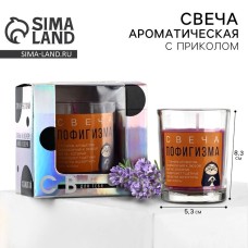 Ароматическая свеча в стакане с приколом «Свеча пофигизма», лаванда