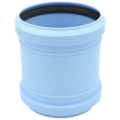 Муфта ремонтная для водостока ПП 110 мм Синикон Rain Flow с раструбом голубая (уп.20 шт)