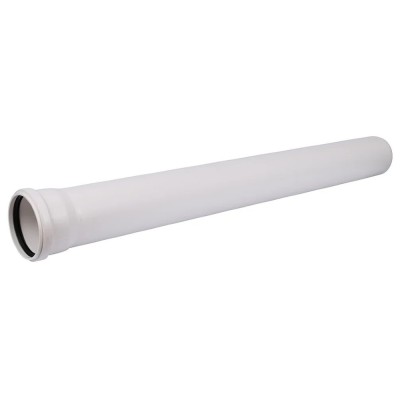 Труба канализационная бесшумная ПП 110*3,8*1500 мм СИНИКОН КОМФОРТ с раструбом белая (уп.15 шт)