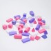 Кубики детские, пластиковые, цветные, 41 штука, 6 × 6 см, цвет розовый
