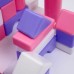 Кубики детские, пластиковые, цветные, 41 штука, 6 × 6 см, цвет розовый