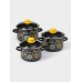 Набор кастрюль СТАЛЬЭМАЛЬ Pasta, 3 предмета: 2.2 л, 3 л, 4 л, индукция, эмалированная сталь