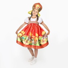 Русский народный костюм «Сказки», платье-сарафан, кокошник, р. 34, рост 134 см