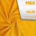Ткань для рукоделия, «Мех» на трикотажной основе, кудрявый, лоскут 50 × 50 см, цвет жёлтый