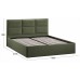  Стелла Кровать с ПМ Тип 1 (1600) и заглушиной Микровелюр Jercy Deep Green