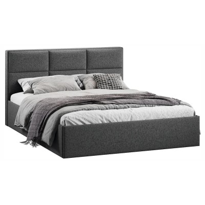  Стелла Кровать с ПМ Тип 1 (1600) и заглушиной Микровелюр Jercy Graphite
