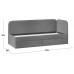  Молли Кровать с мягкой обивкой (800) Тип 1 Микровелюр Scandi Graphite 22