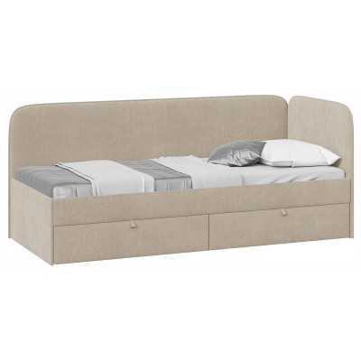  Молли Кровать с мягкой обивкой (900) Тип 1 Микровелюр Scandi Cream 03