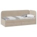  Молли Кровать с мягкой обивкой (900) Тип 1 Микровелюр Scandi Cream 03
