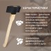Колун-топор из стального проката ТУНДРА, с березовым топорищем и отбойником, 3.5 кг