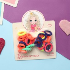 Резинка для волос "Карусель" (набор 30 шт±2) колор ассорти, 2 см