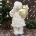 Дед Мороз под ёлку «Зимнее волшебство. Новогодняя игрушка в белой звёздной шубке, с фонарём», 45 см