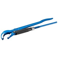 Ключ трубный рычажный ЗУБР "Эксперт", изогнутые губки, цельнокованный №2, 1,5"