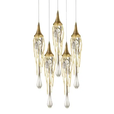 Подвесной светильник Delight Collection Goddess Tears 5R gold