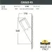 Уличный настенный светильник Fumagalli Carlo DR1.571.000.WXU1L