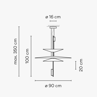Подвесной светильник Vibia Flamingo 1530 Gold